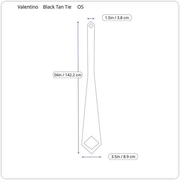 Valentino Rudy Alta Moda Roma Black Tan Stripe Tie Neutral - Picture 9 of 10